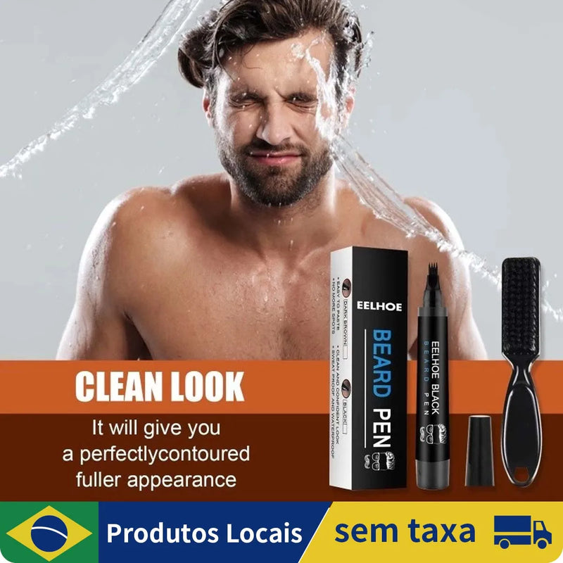 Hot Kit de caneta de enchimento para barba à prova d'água/Reparação da forma da barba masculina / melhorar o cabelo