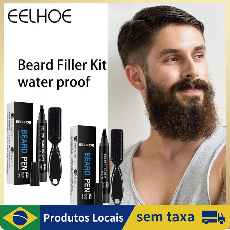 Hot Kit de caneta de enchimento para barba à prova d'água/Reparação da forma da barba masculina / melhorar o cabelo