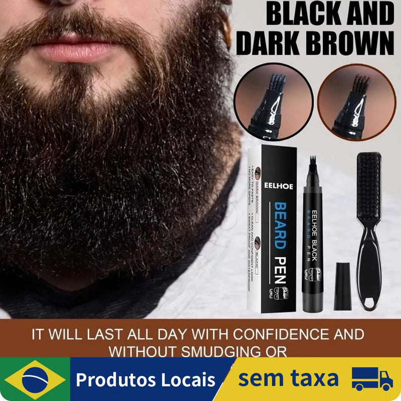 Hot Kit de caneta de enchimento para barba à prova d'água/Reparação da forma da barba masculina / melhorar o cabelo